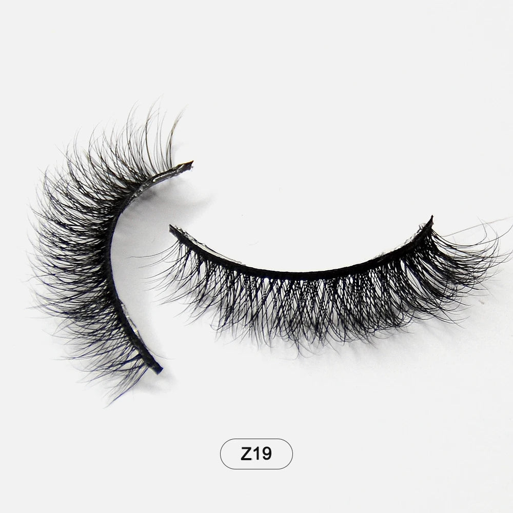 Makeup Minkfransar Fluffiga Mjuka Hela Lösögonfransar Naturliga Lösögonfransar Wispy Lash Extension