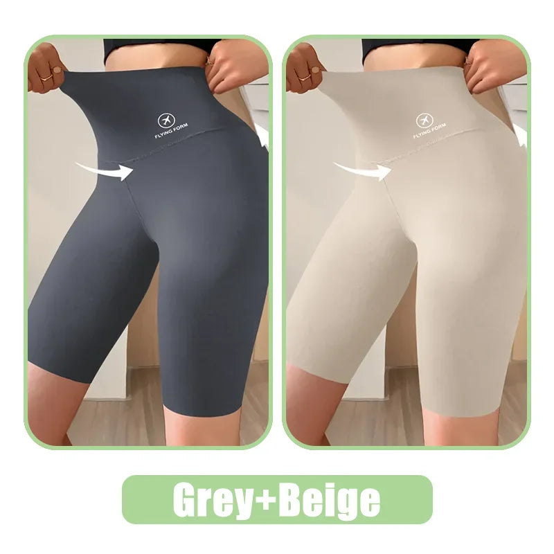 M-XL Damshorts Sport Shorts För Damer Nya Cykling Jogging Fitness Hög Midja Push Up Gymshorts Leggings Yogakläder