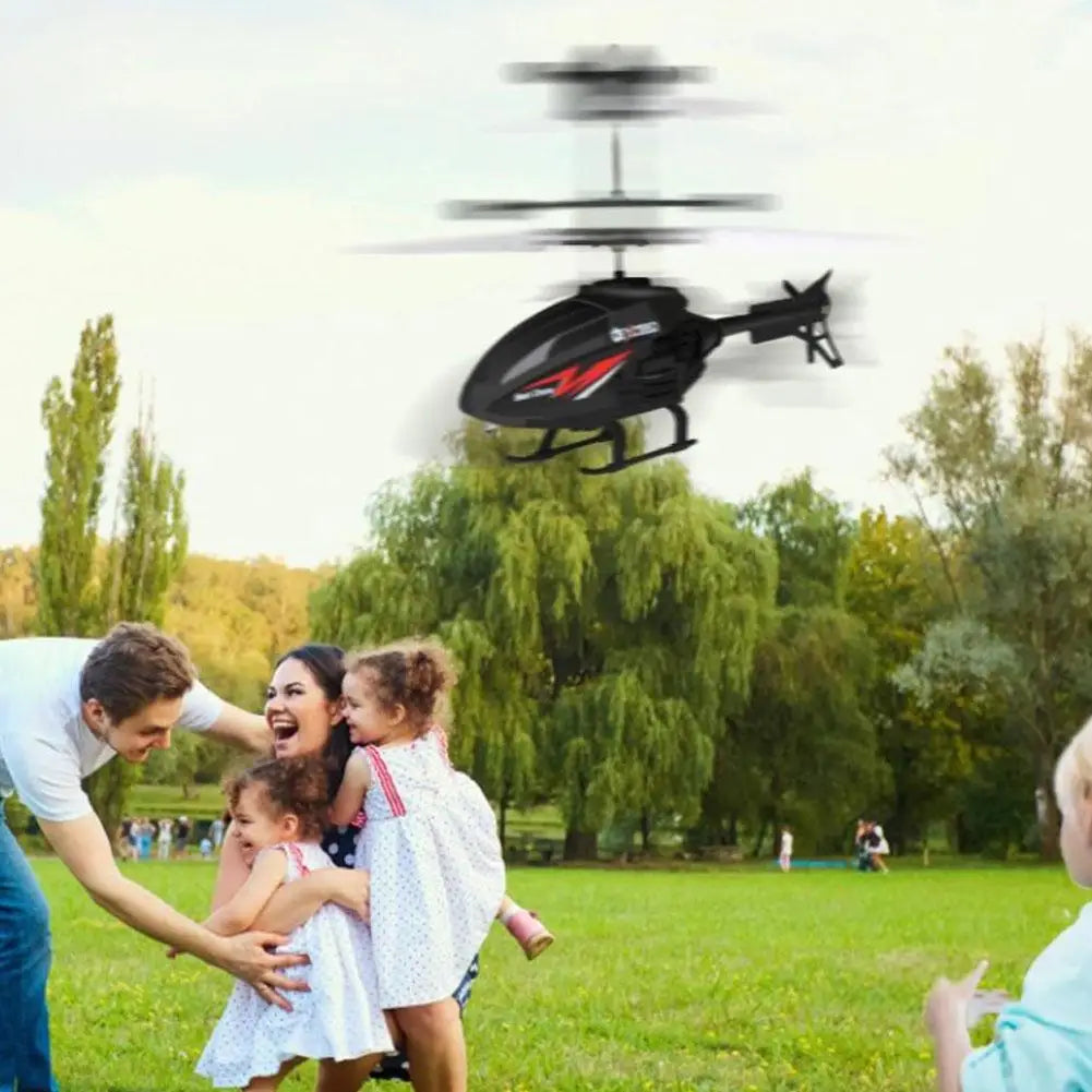 Fjärrstyrd helikopter 2-kanals RC-helikopterleksaker för barn Flygleksaker Infraröd induktionsupphängningsflygplan Laddningspresenter