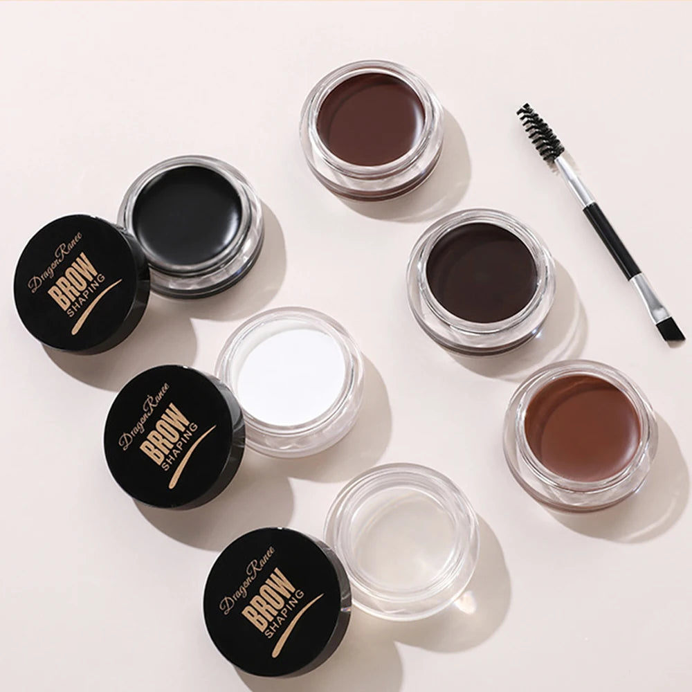 Matt Brun Svart Vild Ögonbrynskräm 3D Naturlig Färg Ögonbrynsförstärkare Gelvax Vattentät Varaktig Ögonmakeup Kosmetiska Verktyg