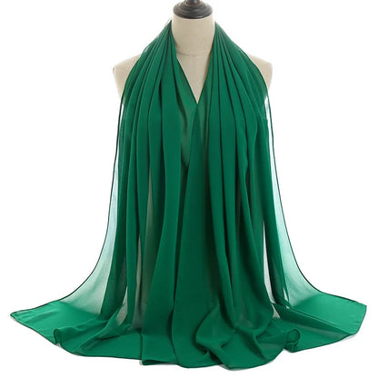 Ramadan Islamisk Instant Bubble Chiffong Sjal Halsduk Dam Huvudbonad Kvinnor Hijabs Halsdukar Bufandas Muslimsk Slöja Hijab Snood 180*70cm