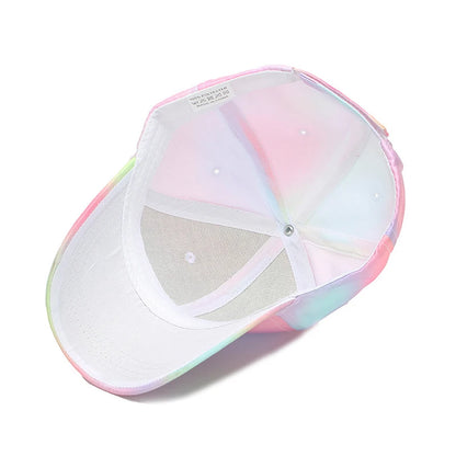 Sommar Barn Basebollkeps Mode Tie-dye Tryck Snapback Hatt För Barn Flickor Utomhus Streetwear Justerbar Ankplös Keps