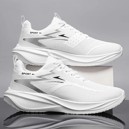 Men Casual Sports Running Shoes Marathon Air Cushion Breathable Lightweight Men Comfortable Athletic Nonskid Sneakers Outdoor