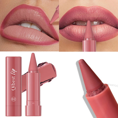 Twist Up Lip Liner Läppstiftpenna Multifunktionell Puder Rouge Sammetsmatt Vattentät Läppkontur Non-stick Kopp Lip Rouge Makeup