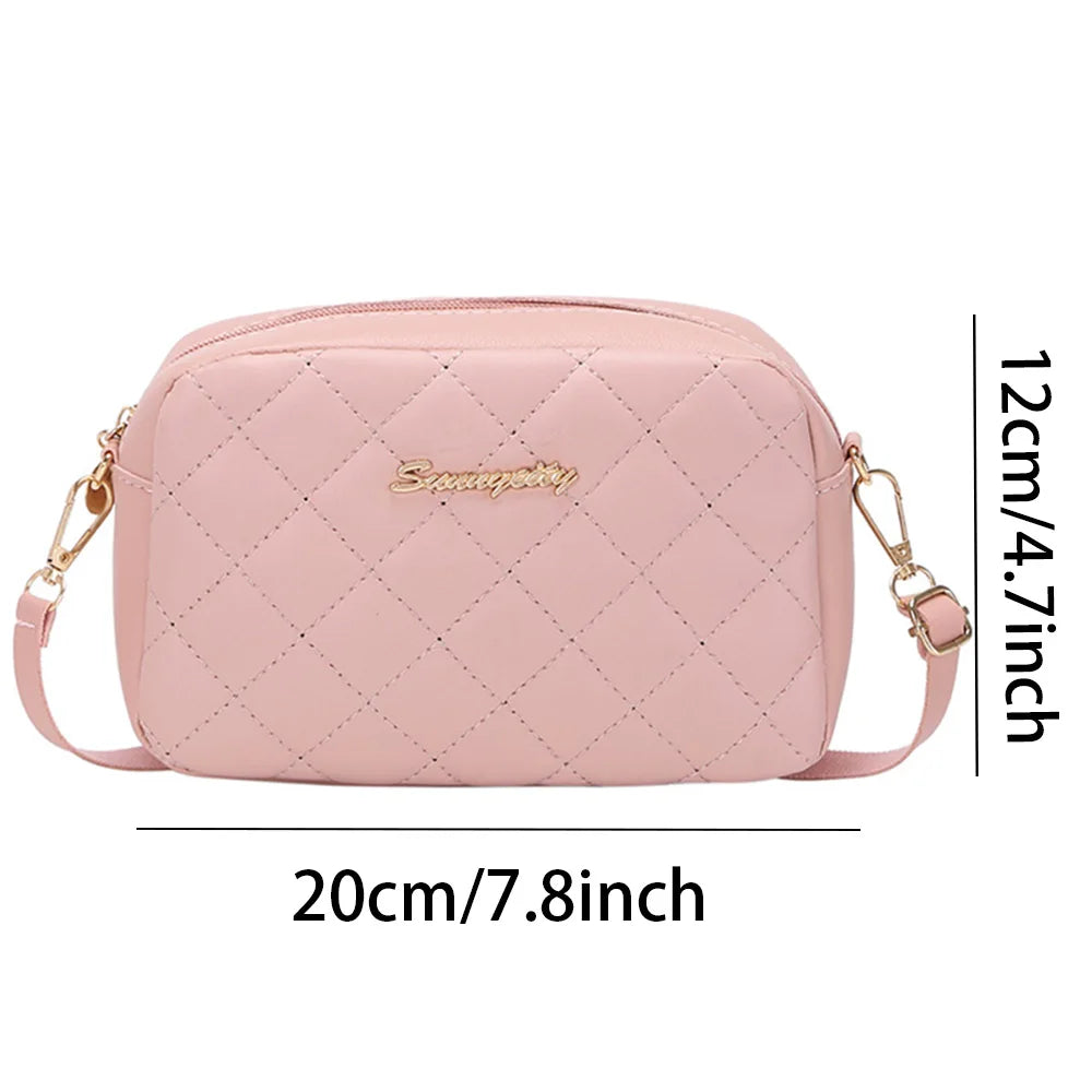 2024 Tofs Liten Messengerväska För Dam Trend Lingge Broderi Kamera Kvinnlig Axelväska Mode Kedja Dam Crossbody Väskor