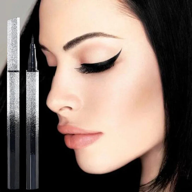 Ultratunn Vattentät Flytande Eyeliner Koreansk Makeup För Kvinnor Snabbtorkande Slät Eyeliner Långvarig Nedre Ögonfranspenna Kosmetika