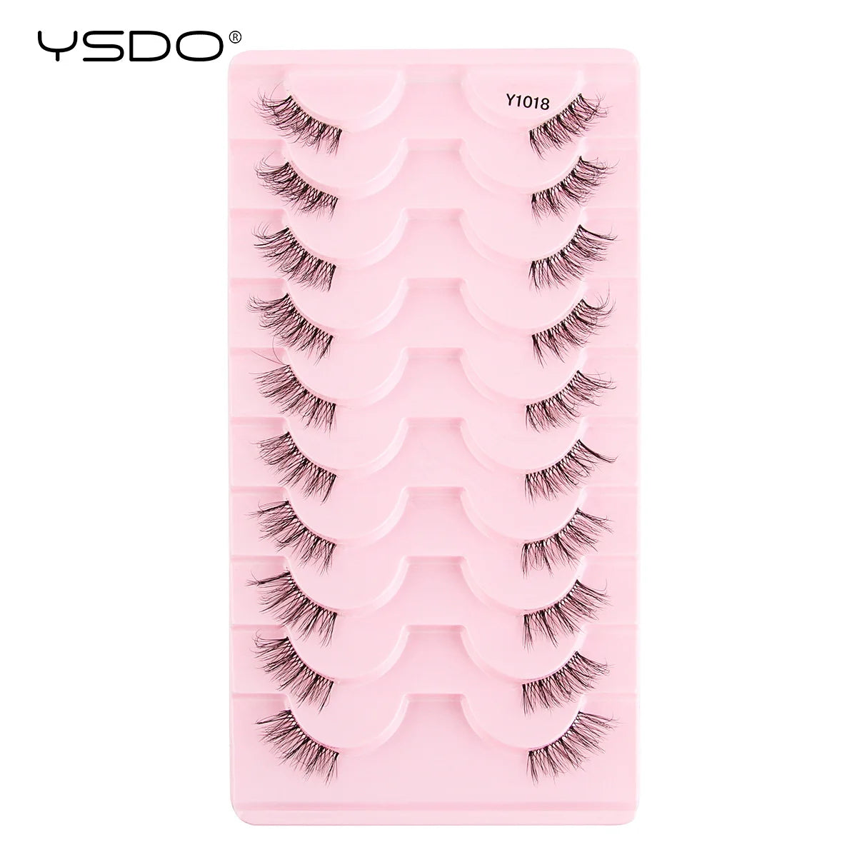 YSDO Fox Eye fransar 3/10 par fransar 3D mink naturliga fransar mjuka kattögonfransar förlängning fluffiga fransar smink halva ögonfransar
