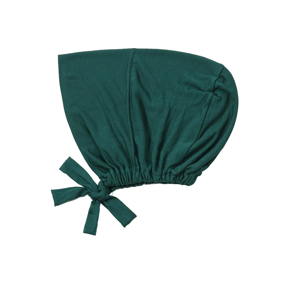 Muslimska Kvinnor Inner Hijab Mössor Stretch Justerbar Elastisk Bonnet Knytband Jersey Kvinnlig Huvudbonad Turbante Mujer