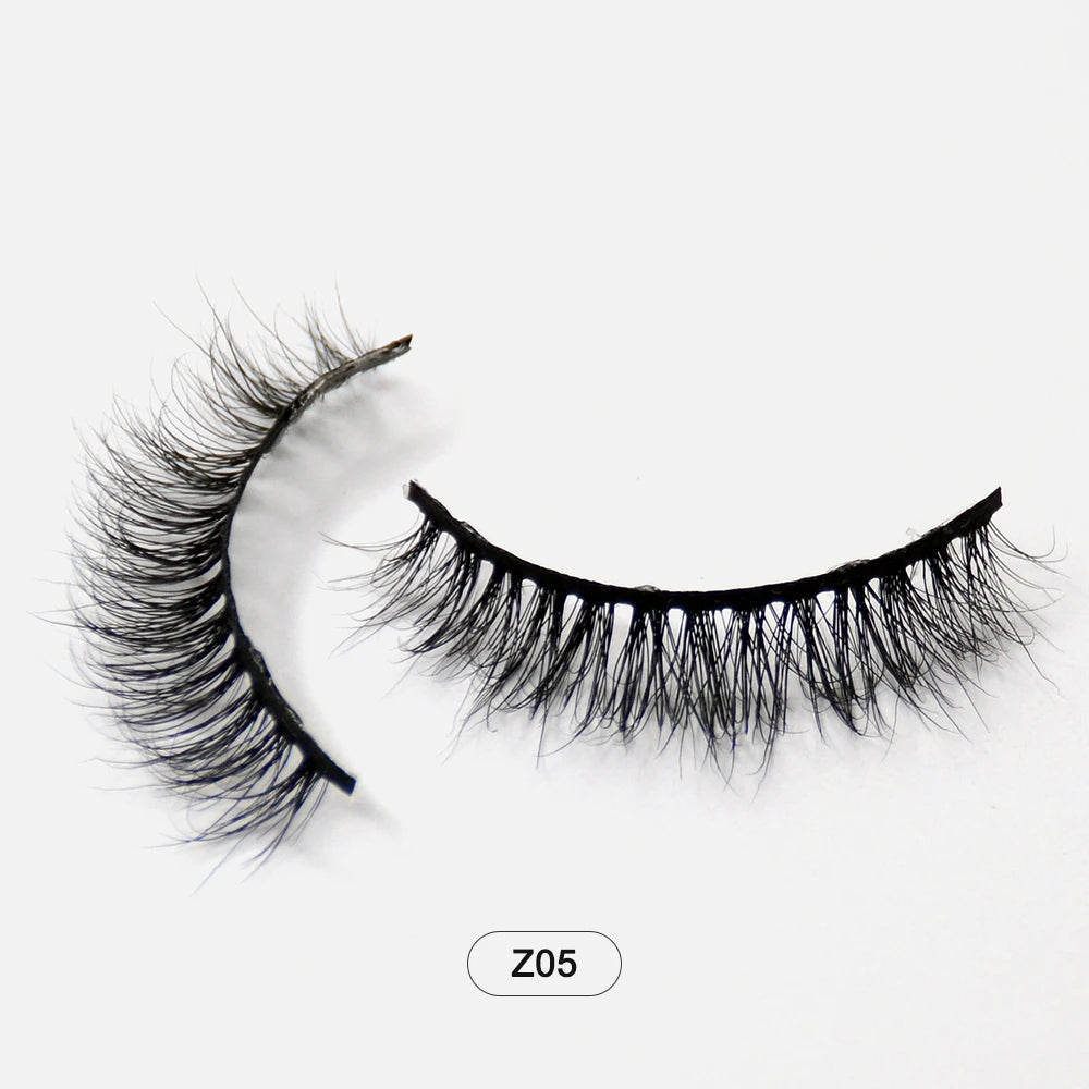 Makeup Minkfransar Fluffiga Mjuka Hela Lösögonfransar Naturliga Lösögonfransar Wispy Lash Extension
