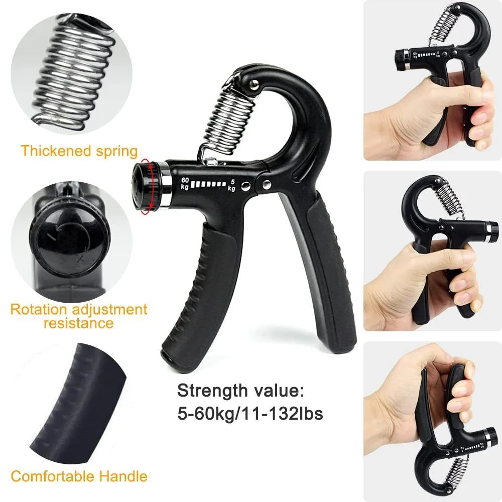 Gripper Justerbar R-Typ Handgrepp Övning Räknebar Styrketräning Stärkande Tång Fjäderfingernyp Handledsexpander