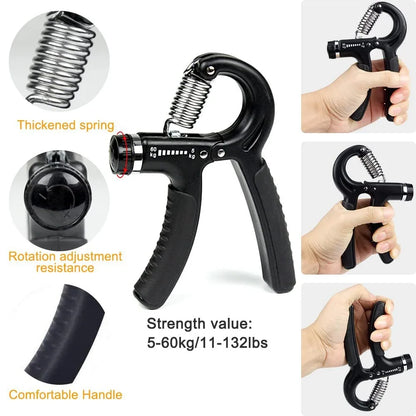 Gripper Justerbar R-Typ Handgrepp Övning Räknebar Styrketräning Stärkande Tång Fjäderfingernyp Handledsexpander