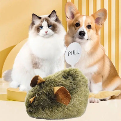 Interaktiv mus plysch katt tuggleksak pipande imitation möss bettresistent kattunge leksak interaktiv plysch kattleksak tillbehör