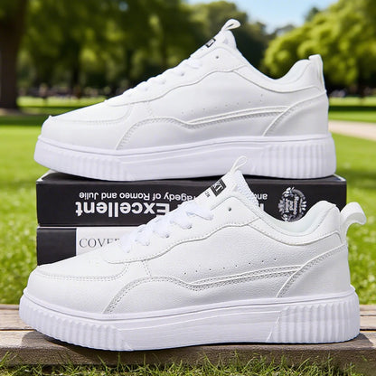 Mode Damskor Andningsbara Platta Skor Sneakers Vita Damskor Sport Löpning Utomhus Promenader Herrskor