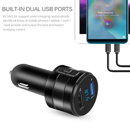 Bluetooth FM-sändare MP3-spelare Handsfree-bilsats 3.1A Dubbel USB-laddare Strömadapter För bil-DVR Radio Biltillbehör