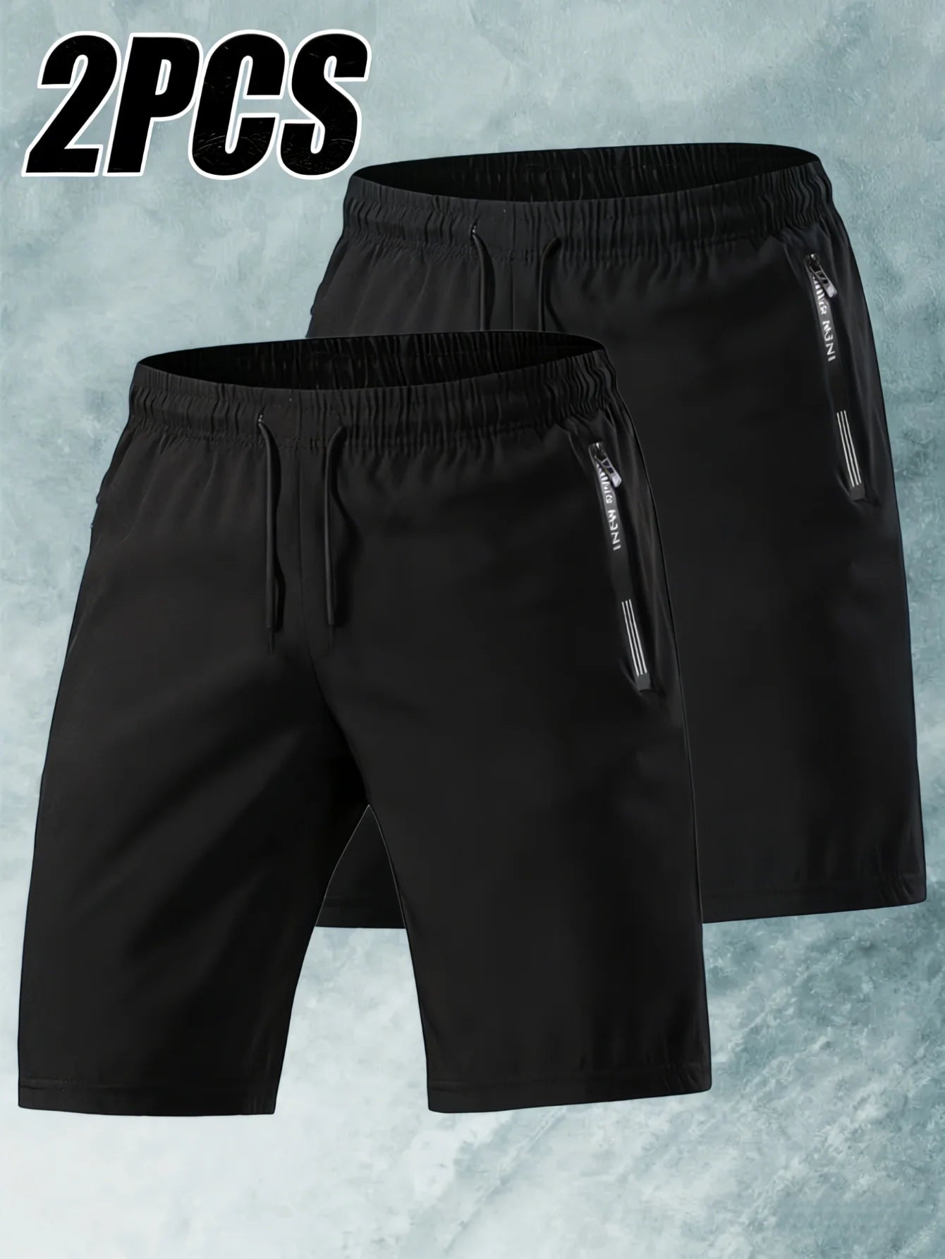 Sommar Herr 2-pack Herr Utomhussport Issiden Snabbtorkande Shorts Gym Löpning Tunn Version Tennis Sweatsuit Strand Herrshorts
