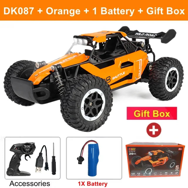 Oike RC-bil 1:16 modell med LED-lampor radio terrängstyrd klätterbil utomhusbilar driftrace leksaker pojkar presenter