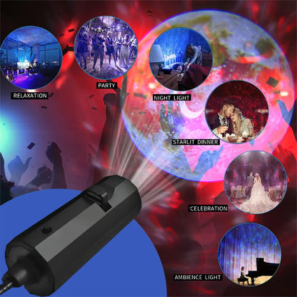 Nyaste Mini USB Månljus Projektor Led Globe Star Galaxy Lampa Nattbelysning för Hem Atmosfär Belysning Rumsdekor Väggpresent