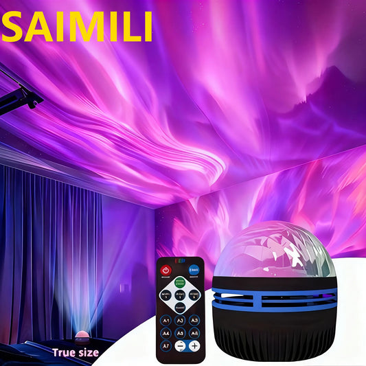 USB Aurora Galaxy Sky Projector Stage Night Light Remote Control Rotating Birthday Wedding Christmas Light Room Party Decoration
