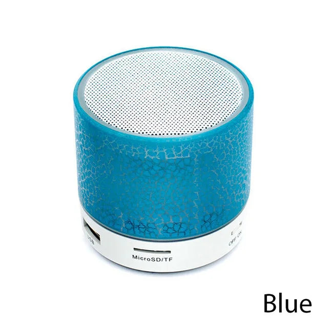 Trådlös Bluetooth-högtalare Mini PC-högtalare Crack LED SD-kort USB Subwoofer Bärbar musikljudkolumn för stationär dator
