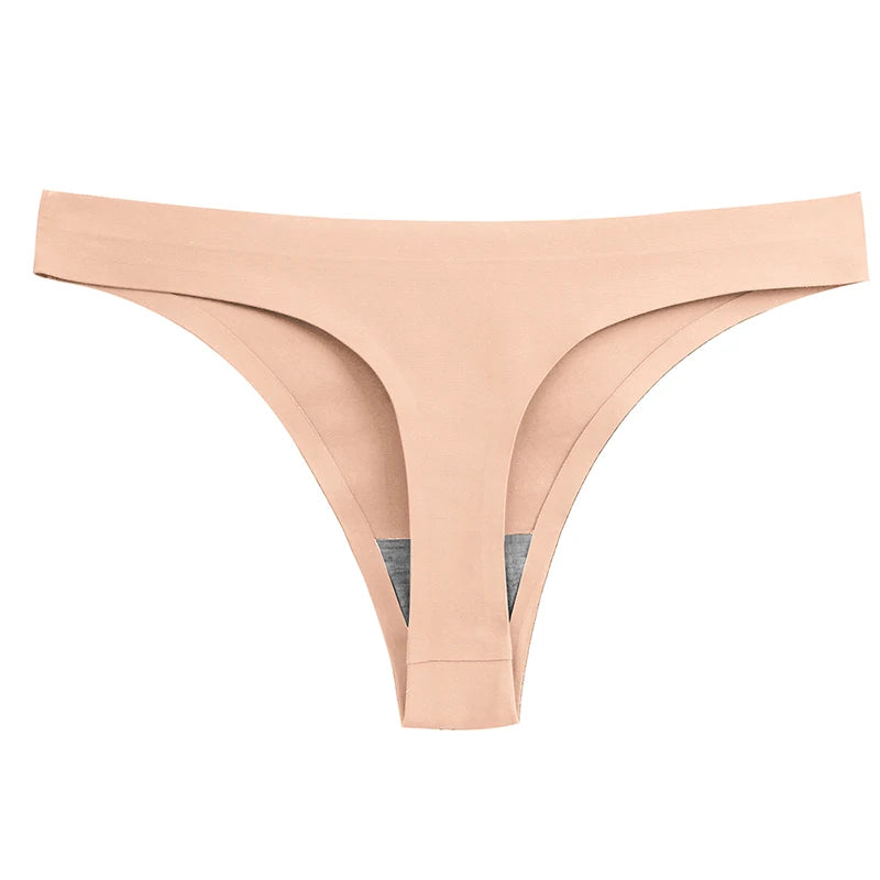 WarmSteps Sömlösa Damtrosor Sexiga Thongs Underkläder Andningsbara Bekväma Underkläder Mjuka Satin Stringtrosor Flicka Sport T-Back