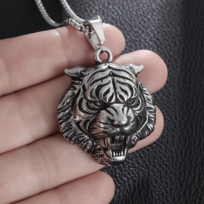 Personlighet Trend Herr Smycken Förgylld Tiger Gepard Djurhänge Mode Coolt Halsband