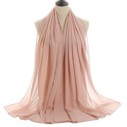 Ramadan Islamisk Instant Bubble Chiffong Sjal Halsduk Dam Huvudbonad Kvinnor Hijabs Halsdukar Bufandas Muslimsk Slöja Hijab Snood 180*70cm