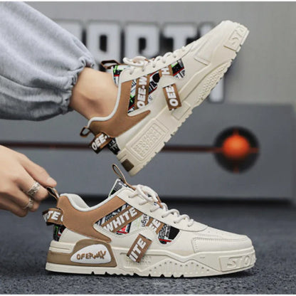 Casual Mode Läder Sneakers Nya Skateboard Herrskor Utomhus Löpning Sportskor Vandring Tennis Plattform Lyxiga Skor