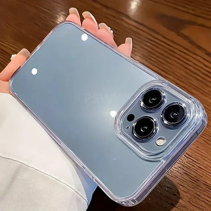 Lyxigt transparent telefonskal för iPhone 17 Air 16 15 14 Plus 13 12 11 Pro Max stötsäkert HD klart hårt akrylbaksida