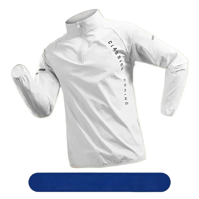 Herr Löparjackor Gym Dragkedja Huva Sportjacka Jogging Träning Fitness Sweatshirt Casual Löpning Sportkläder