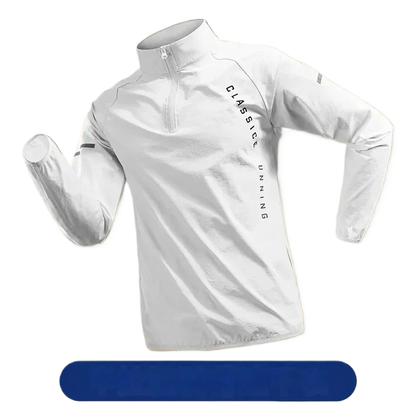 Herr Löparjackor Gym Dragkedja Huva Sportjacka Jogging Träning Fitness Sweatshirt Casual Löpning Sportkläder