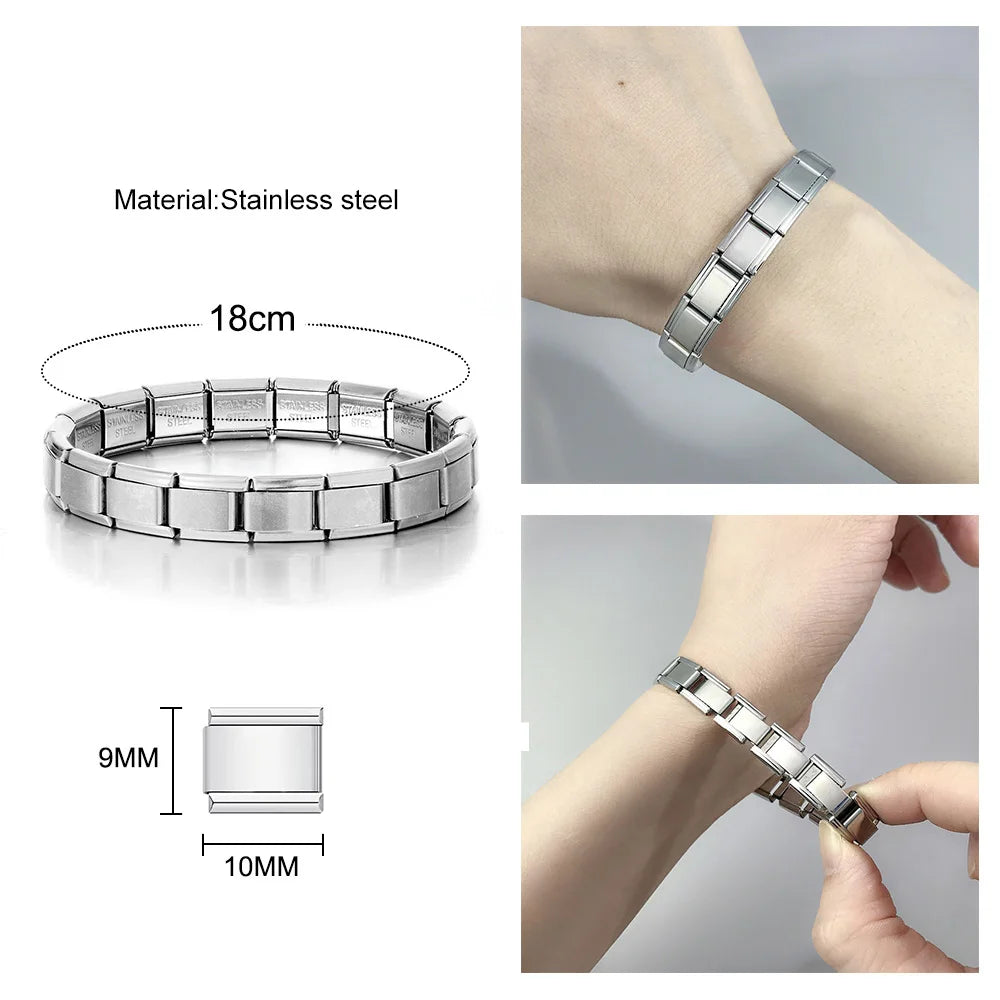GEMOSA Mode Dam Herr Smycken 20*9mm Bredd Silver Färg Rostfritt Stål Armband Man Kvinna Fest Dagliga Tillbehör