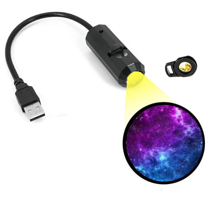 Nyaste Mini USB Månljus Projektor Led Globe Star Galaxy Lampa Nattbelysning för Hem Atmosfär Belysning Rumsdekor Väggpresent