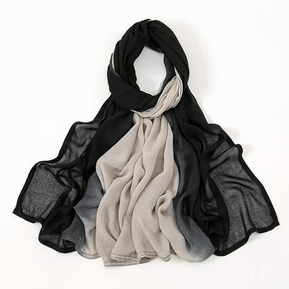Gradient Rayon Modal Hijabs Bomull Hijab Halsduk för Kvinnor Stora Storlekar Långa Sjalar Muslimsk Huvudduk Islamiska Huvudband 180*85cm