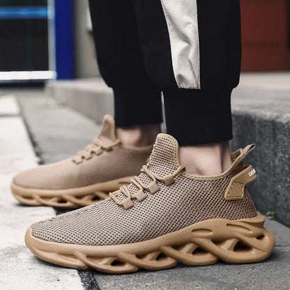 Sommar Herr Casual Sport Löparskor Andningsbara Lätta Sneakers Utomhus Mesh Svart Atletisk Jogging Tennis Vandring Skor