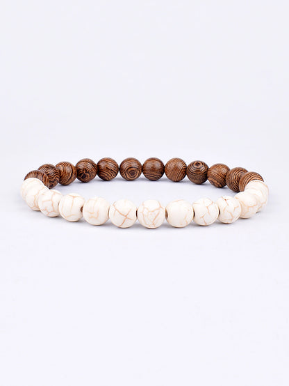 8mm lavaarmband för män vulkaniska stenar träpärlor armband tibetansk buddha handledskedja kvinnor män smycken gåva nya armband