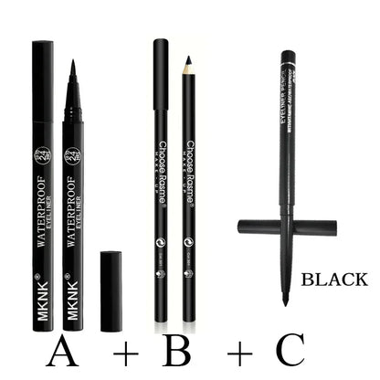 1/5/20 st. Varaktig Vattentät Flytande Eyeliner Icke-blekande Slät Snabbtorkande Eyelinerpenna Inget Bläckläckage Svart Eyeliner Makeup