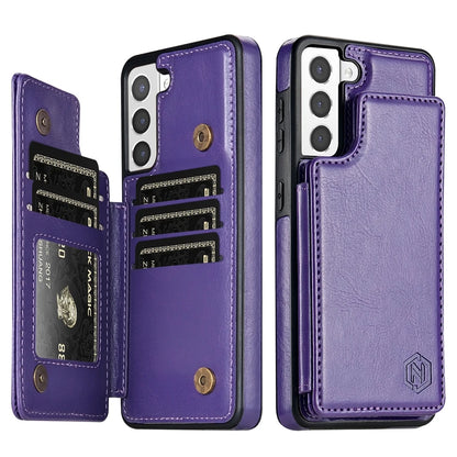 Plånbok RFID-blockerande lager skyddande stöldskyddande magnetiskt läderfodral för Samsung Galaxy A15 A16 A17 A26 A35 A36 A53 A54 A55 A56