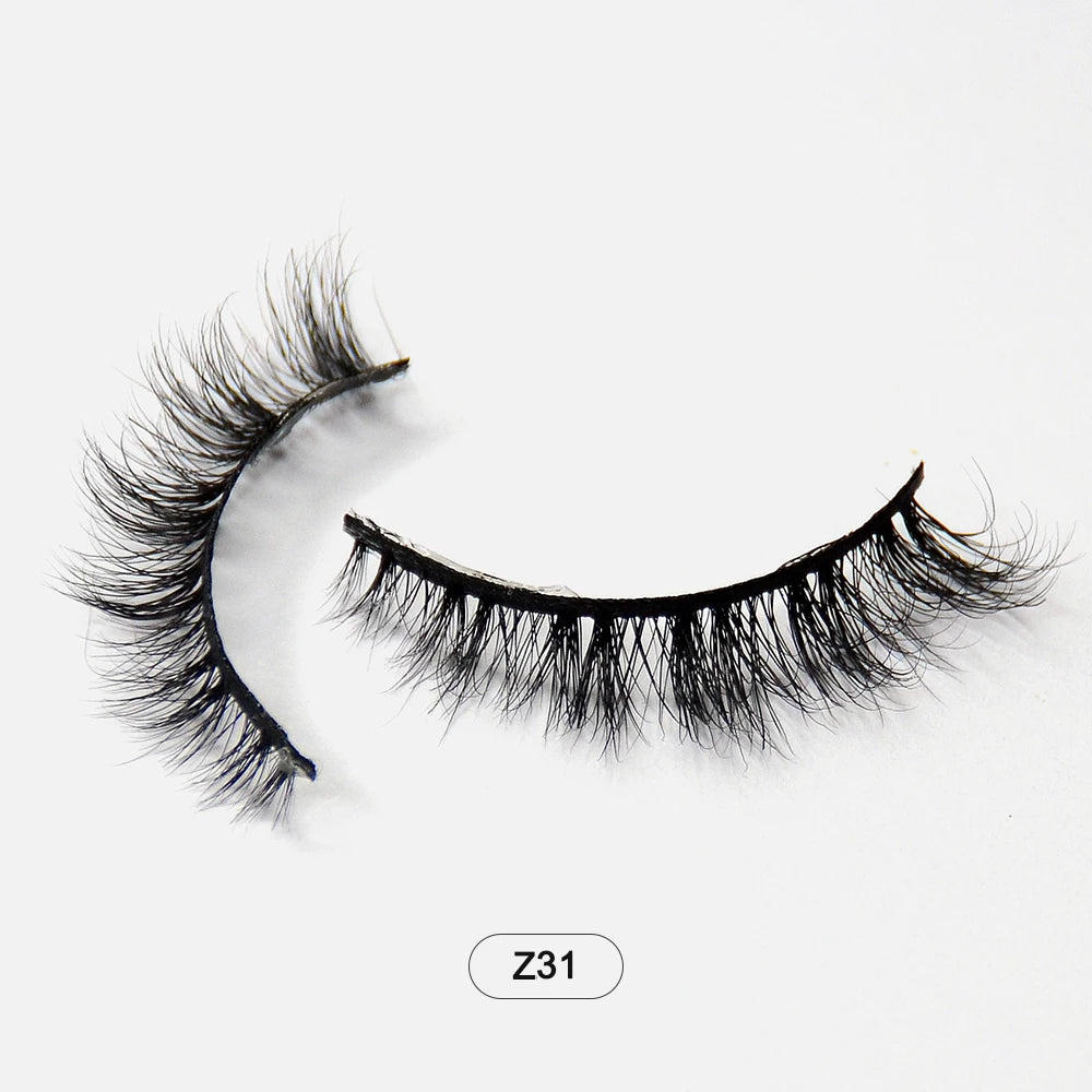 Makeup Minkfransar Fluffiga Mjuka Hela Lösögonfransar Naturliga Lösögonfransar Wispy Lash Extension