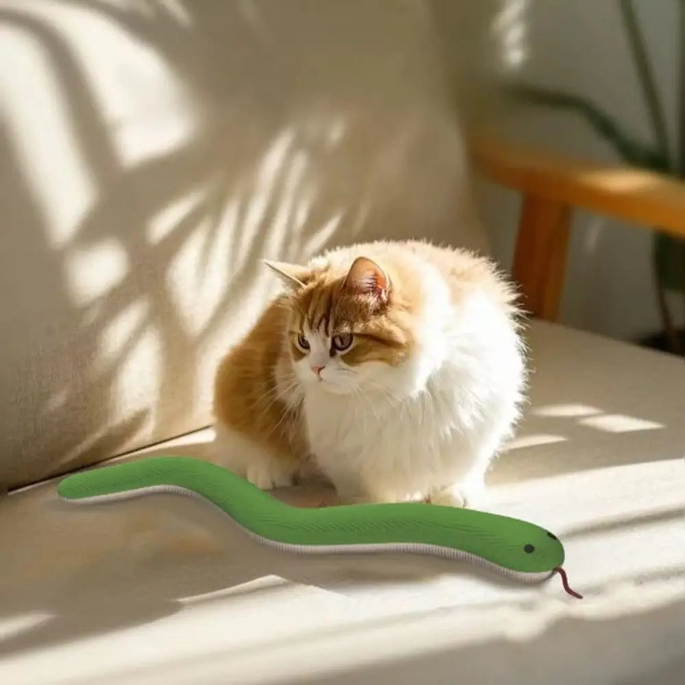 Ny katt grön mjuk kattunge orm ormformad katt husdjur katttillbehör