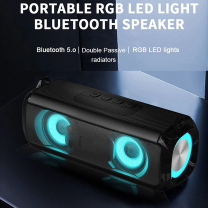 Bärbar subwoofer Caixa De Som Bluetooth-högtalare trådlös radio FM-ljudbox musik Bocina bas med lamppelare Blootooth Audio