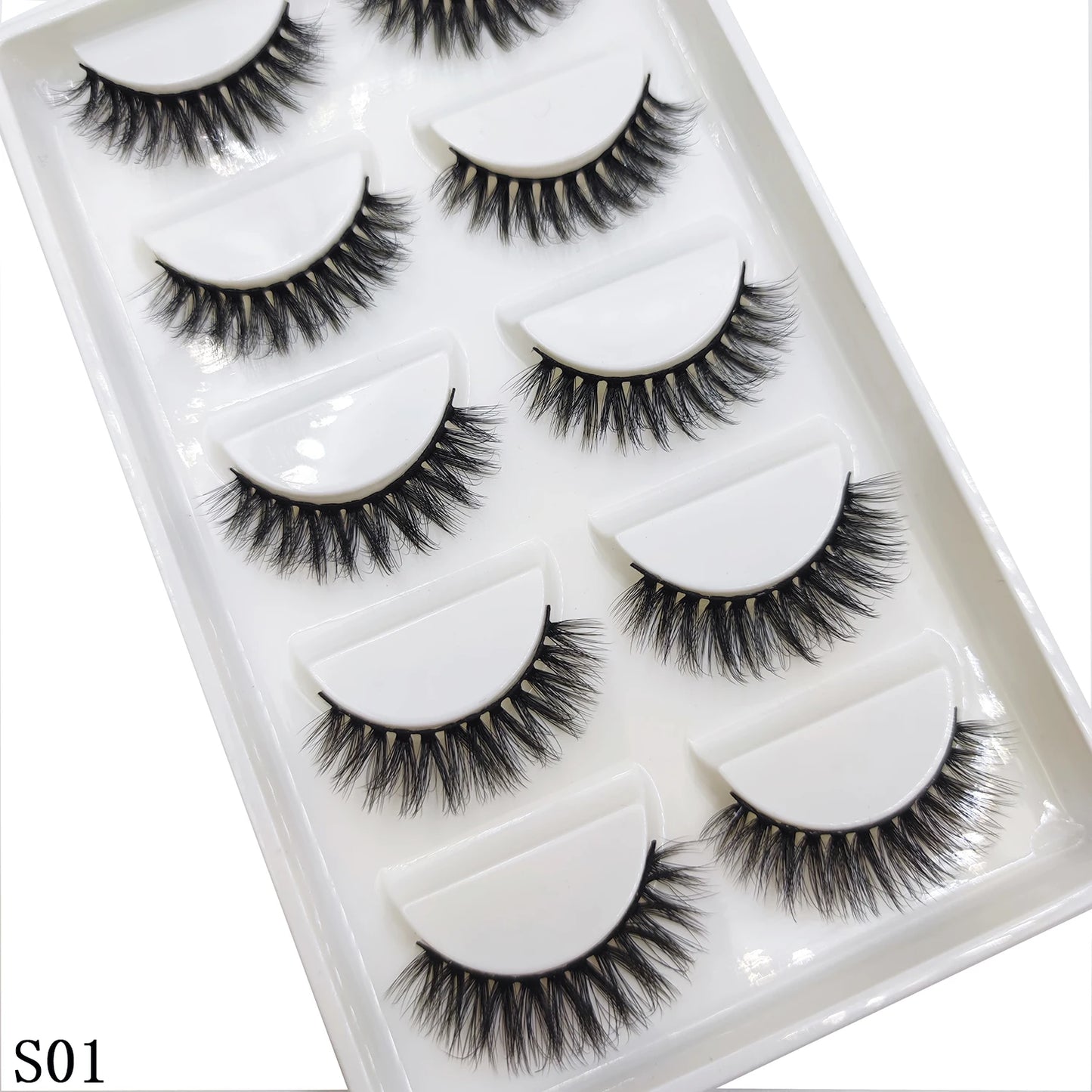 38 stilar 5 par ögonfransar naturliga 3D mink lösögonfransar smink lösögonfransar falska ögonfransar falska cils smink skönhetsverktyg grossist