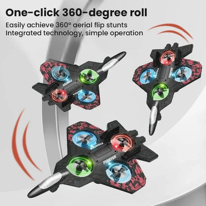 Rc Flygplan Planbyggsats 2.4G Fjärrstyrt Flygplan Jaktplan Skumglider Helikopter 360 Flip Radiostyrt Flygplan Modellleksaker