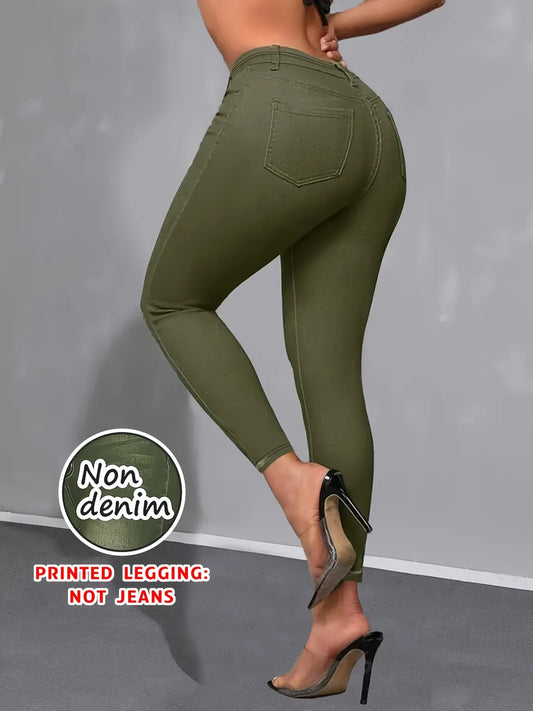 0132printed-leggings-not-denim-fabricDamleggings med tryck, fyra säsonger, skinny byxor, icke-denimtyg