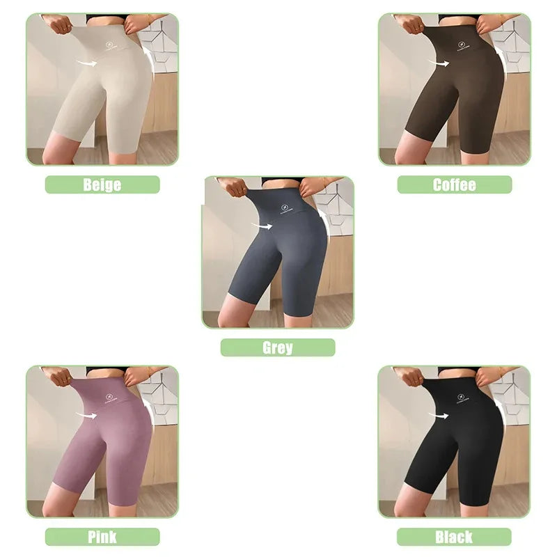 M-XL Damshorts Sport Shorts För Damer Nya Cykling Jogging Fitness Hög Midja Push Up Gymshorts Leggings Yogakläder