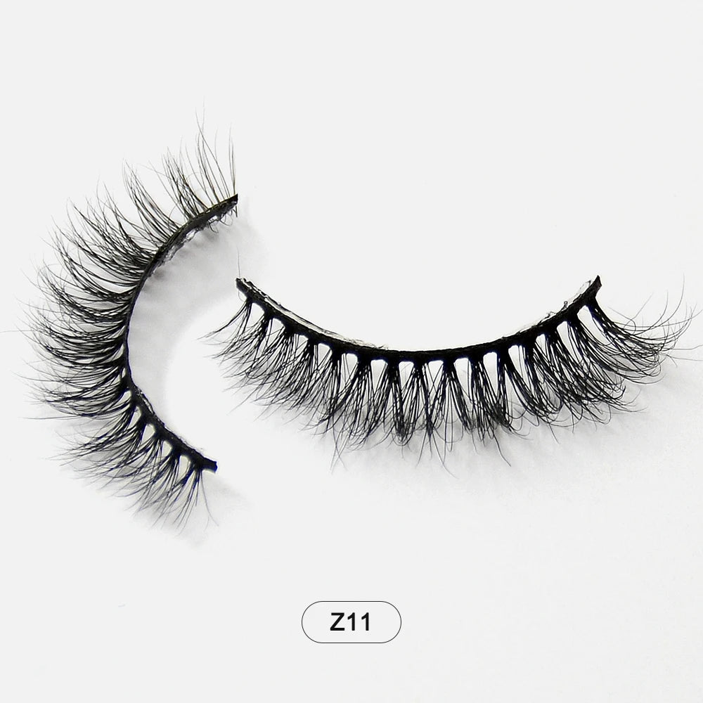 Makeup Minkfransar Fluffiga Mjuka Hela Lösögonfransar Naturliga Lösögonfransar Wispy Lash Extension