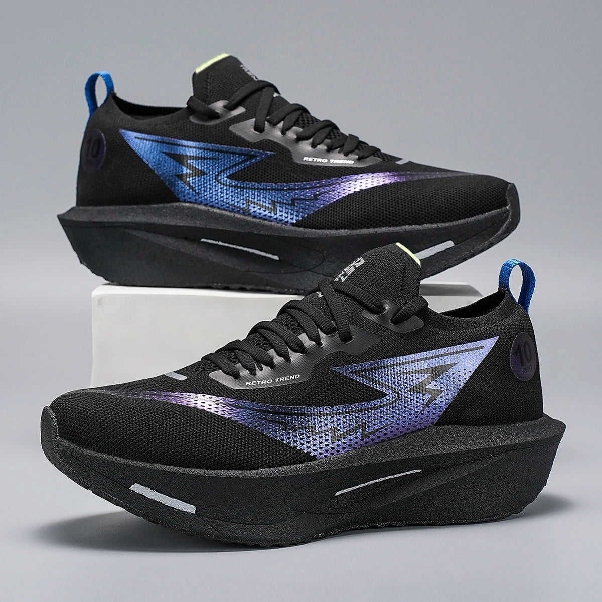 Maratonlöparskor Carbon Board Stor storlek 46 Herr Sport Andningsbara Lättviktiga Dam Bekväma Atletiska Utomhus Sneakers