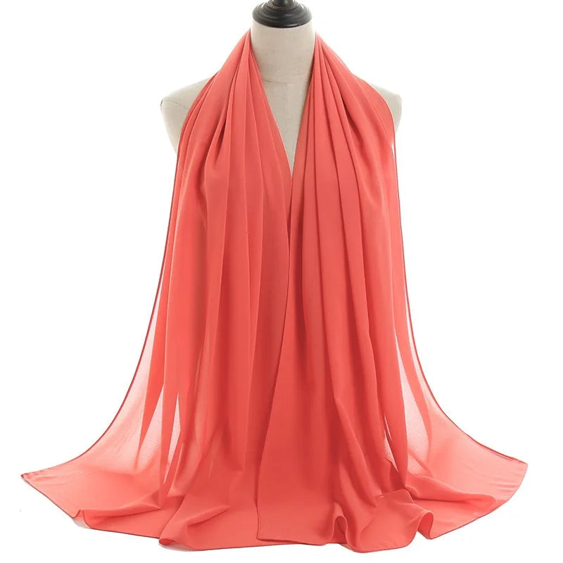 Ramadan Islamisk Instant Bubble Chiffong Sjal Halsduk Dam Huvudbonad Kvinnor Hijabs Halsdukar Bufandas Muslimsk Slöja Hijab Snood 180*70cm