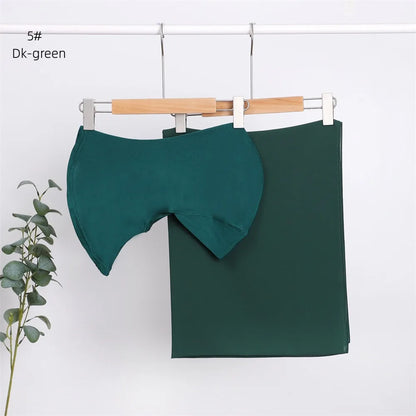 Elegant elastisk direkt hijab enfärgad chiffong hijab-set för kvinnor, modalpullover, bandana, tunn, andningsbar, mjuk och mysig halsduk