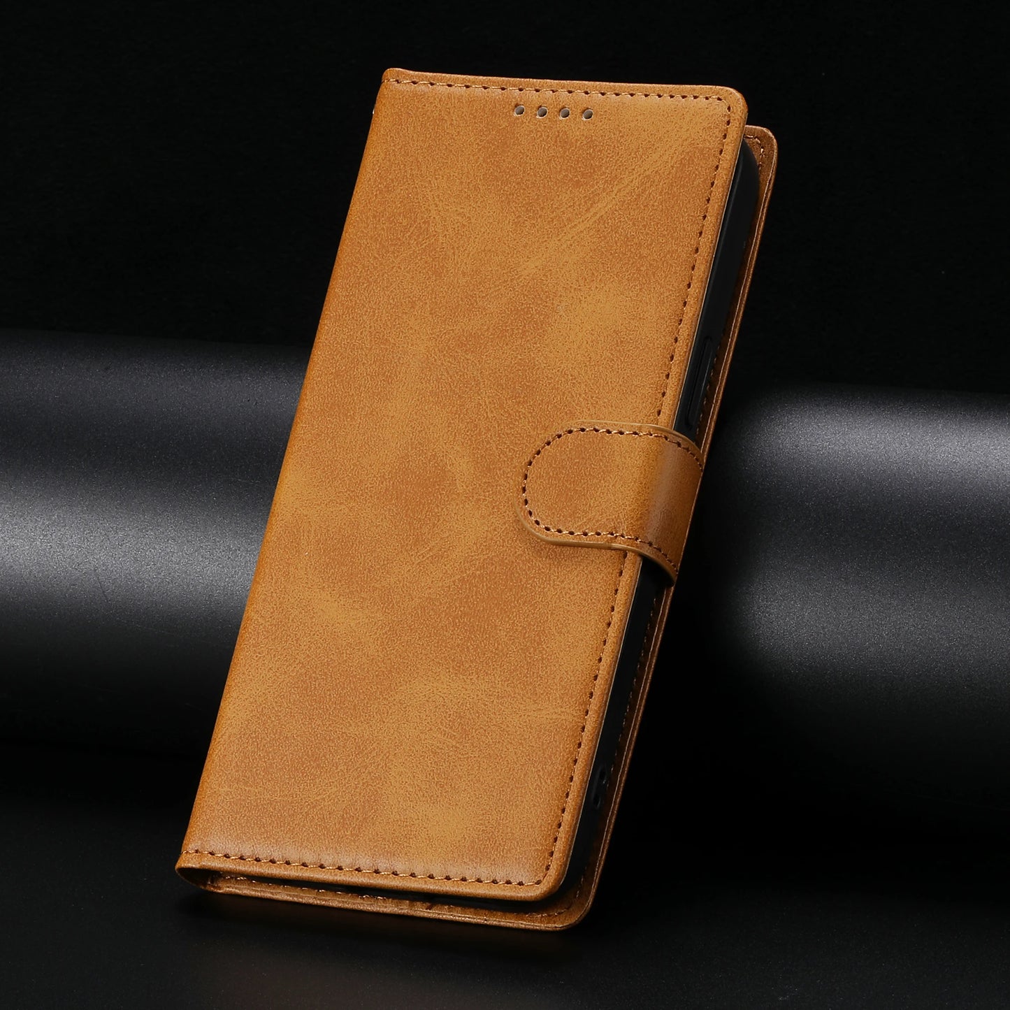 Business Läder Flipfodral för Samsung S25 S26 Ultra S24 FE S23 S22 S21 Plus A17 A37 A57 A36 A56 A16 A26 Korthållare Plånbok Över