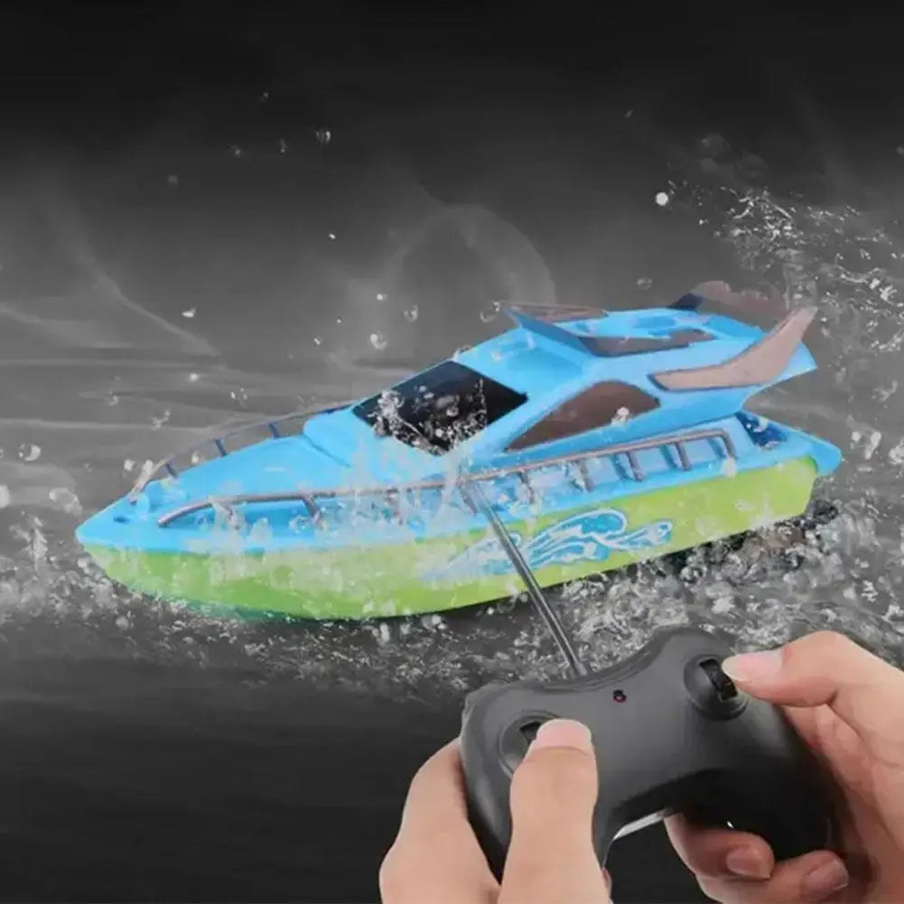 Mini RC-båt Höghastighets fjärrstyrd motorbåt Superelektrisk vattentät utomhusvattenleksak Vattenracer RC-båtar Poolleksaker